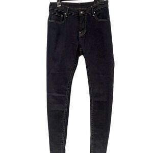 True Religion Jennie Curvy High Rise Skinny Size: W28 Color: Dark Blue Denim